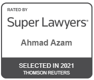 Rated By Super Lawyers Ahmad Azam Selected in 2021 Thomson Reuters